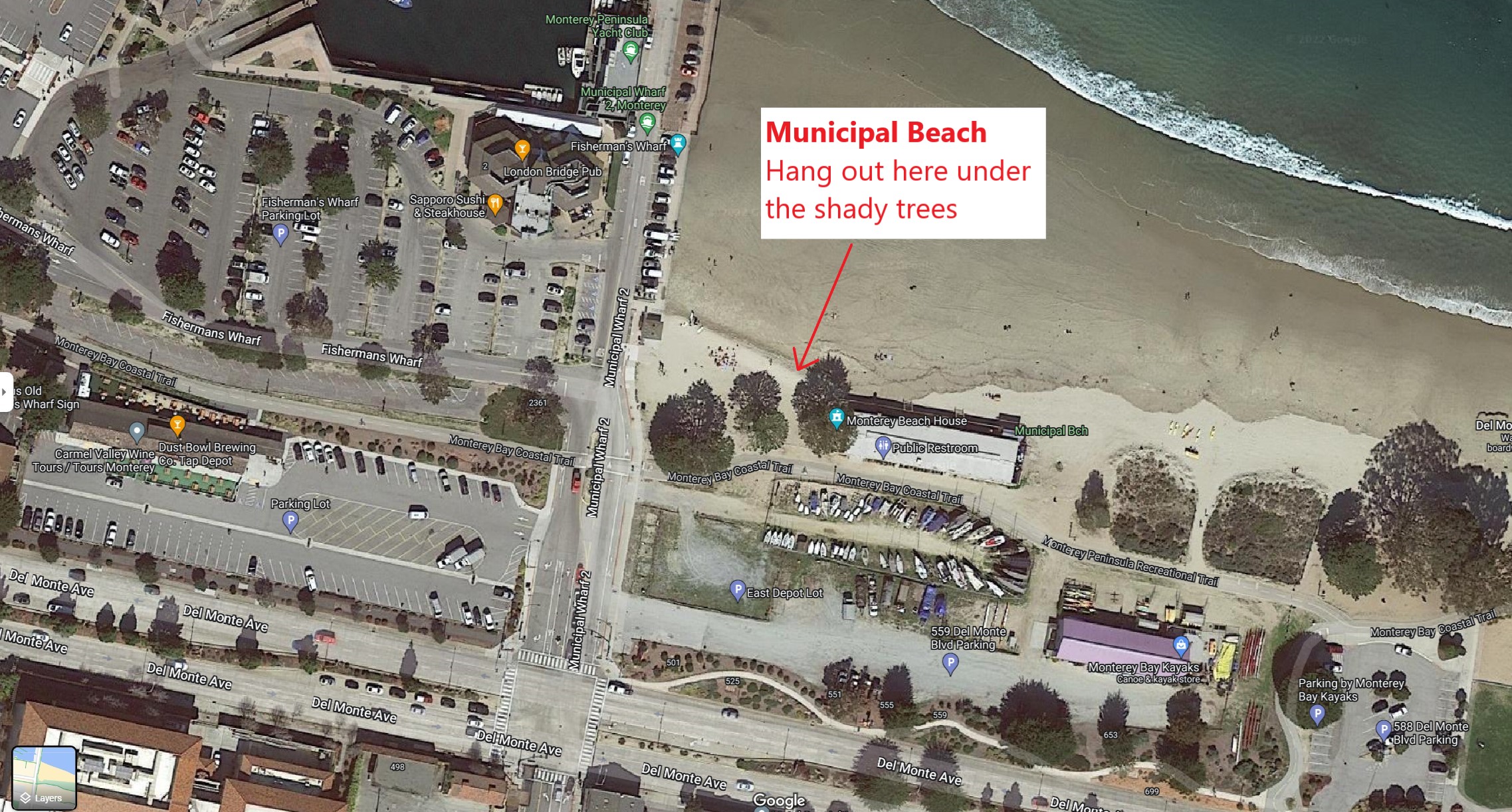Municipal Beach Hangout Location